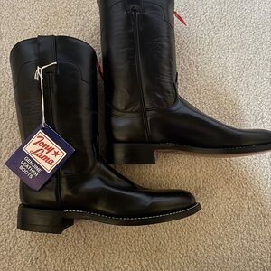 Tony Lama Classic Black Western Boots